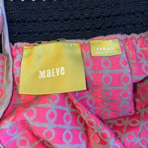 Anthropologie pink black & white Maeve Ballad Swing Skirt - Picture 2 of 5